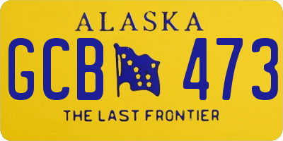 AK license plate GCB473