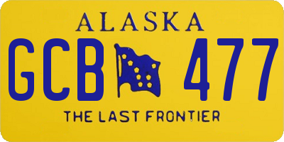 AK license plate GCB477