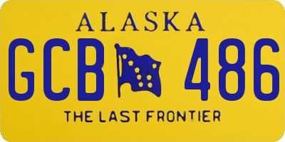 AK license plate GCB486