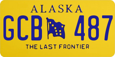 AK license plate GCB487