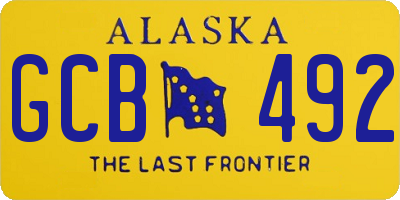 AK license plate GCB492