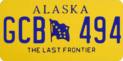 AK license plate GCB494