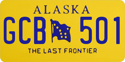 AK license plate GCB501