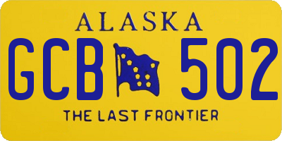 AK license plate GCB502
