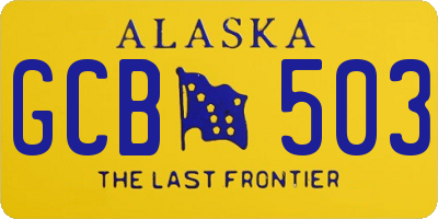 AK license plate GCB503