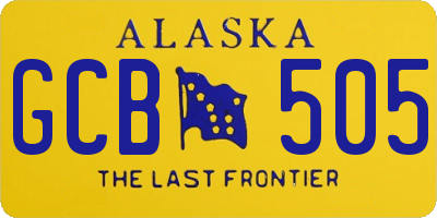 AK license plate GCB505