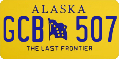 AK license plate GCB507