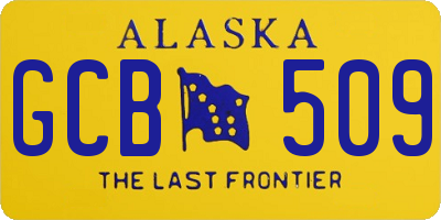 AK license plate GCB509