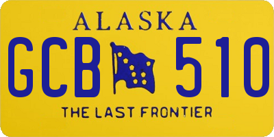 AK license plate GCB510