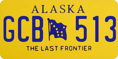 AK license plate GCB513