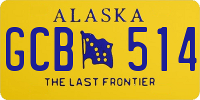 AK license plate GCB514