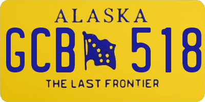 AK license plate GCB518