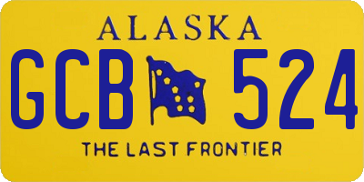 AK license plate GCB524