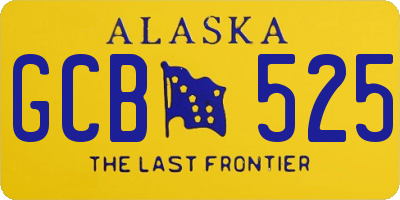 AK license plate GCB525