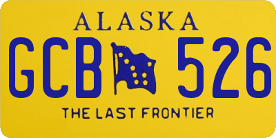 AK license plate GCB526