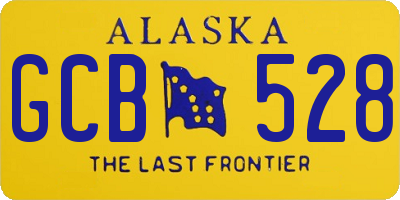 AK license plate GCB528