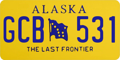 AK license plate GCB531