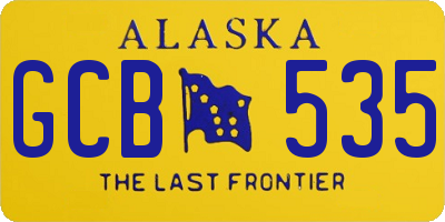 AK license plate GCB535