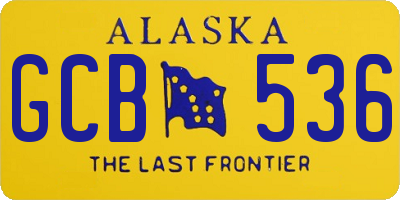 AK license plate GCB536