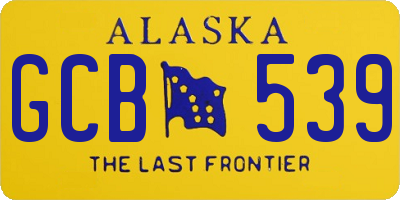 AK license plate GCB539