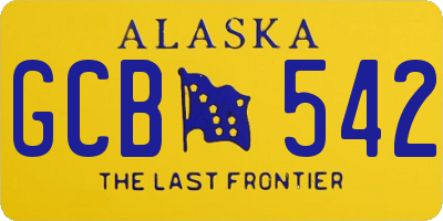 AK license plate GCB542