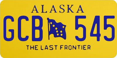 AK license plate GCB545