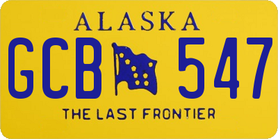 AK license plate GCB547