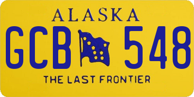 AK license plate GCB548