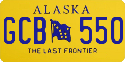 AK license plate GCB550