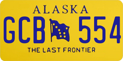 AK license plate GCB554