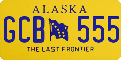 AK license plate GCB555