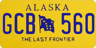 AK license plate GCB560