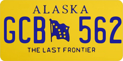 AK license plate GCB562