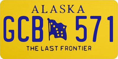 AK license plate GCB571