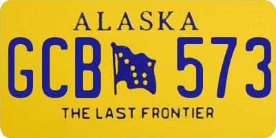 AK license plate GCB573