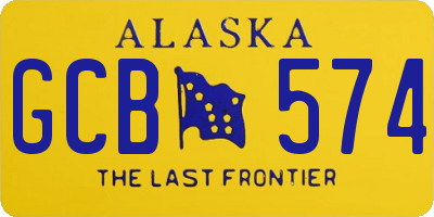 AK license plate GCB574