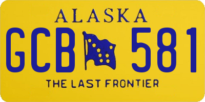 AK license plate GCB581