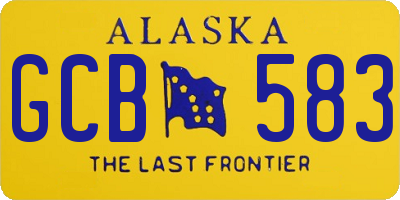 AK license plate GCB583