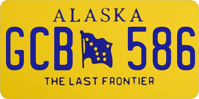 AK license plate GCB586