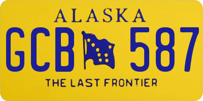 AK license plate GCB587