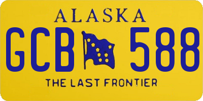 AK license plate GCB588