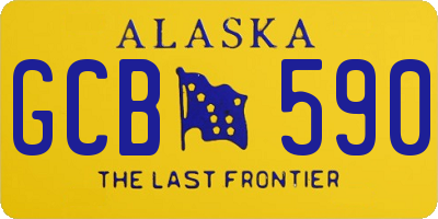 AK license plate GCB590