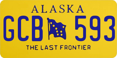 AK license plate GCB593