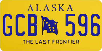 AK license plate GCB596