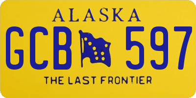 AK license plate GCB597