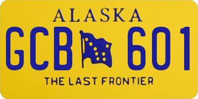 AK license plate GCB601