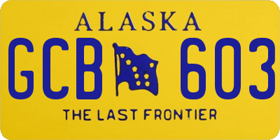 AK license plate GCB603