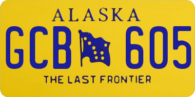 AK license plate GCB605