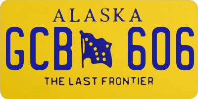 AK license plate GCB606