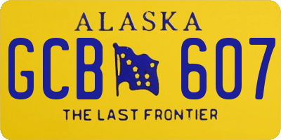AK license plate GCB607
